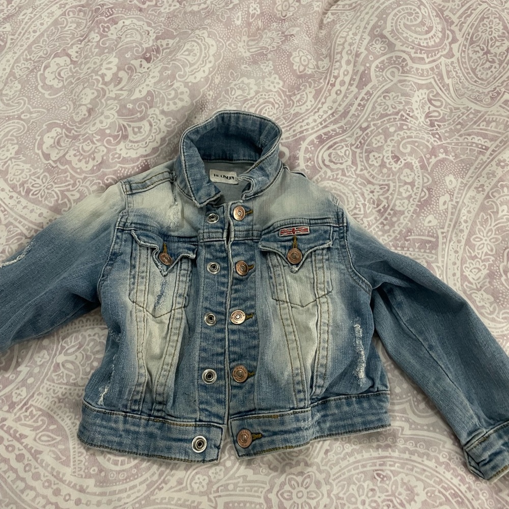 Hudson distressed denim jackets size 2t